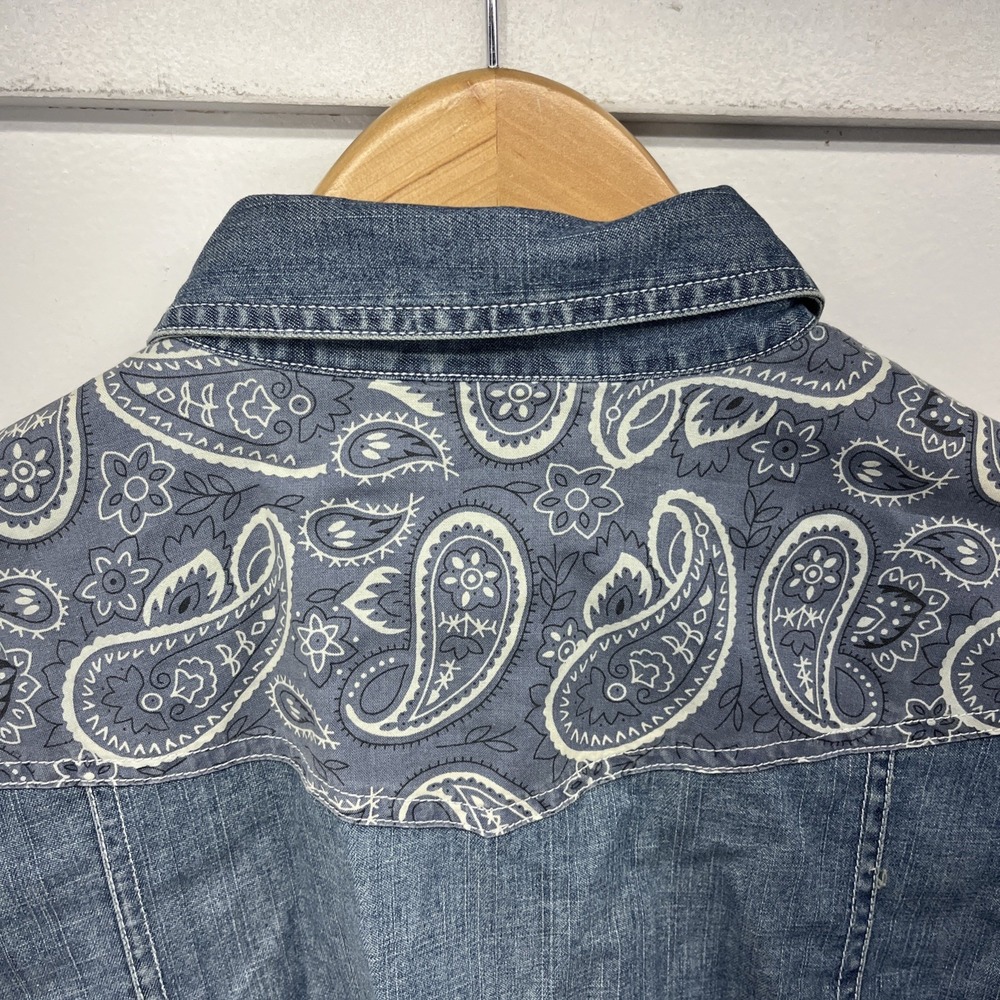 Vintage Harley Davidson Women's Large Pearl Snap Western Long Sleeve Button Up - Picture 13 of 14
